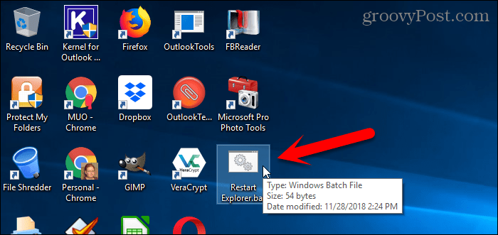 قم بتشغيل ملف دفعي على سطح مكتب Windows 10
