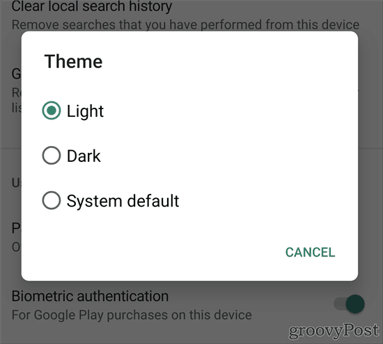 Google Play Store Dark Theme داكن فاتح