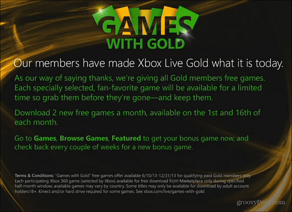 ألعاب Xbox Live مع نظرة عامة على الذهب