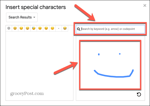 جوجل دوكس رسم الرموز التعبيرية