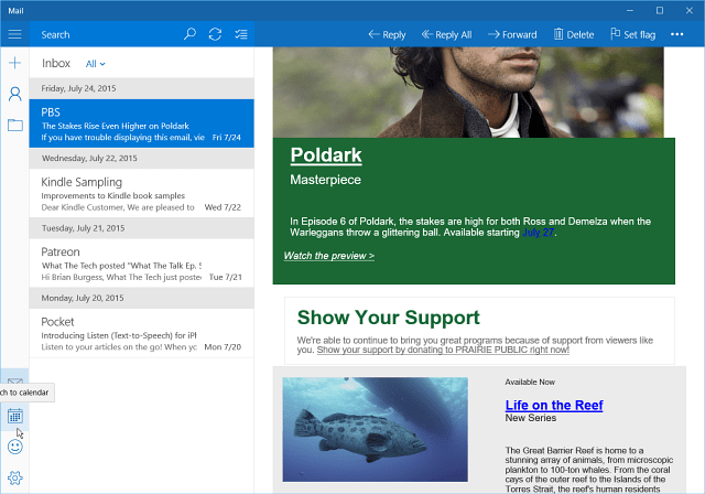 تطبيق Inbox Mail Windows 10