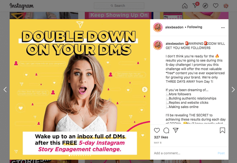 تحدي dm instagram