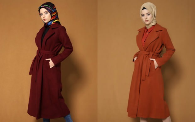 نماذج معطف الحجاب المتربة