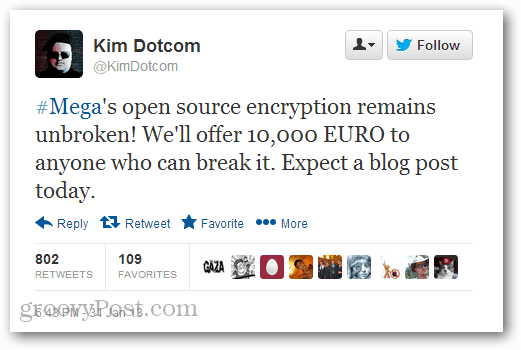 تقدم شركة Kim Dotcom مكافأة قدرها 10000 يورو لأول متسلل يخترق أمان Mega