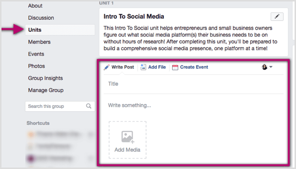 كيفية استخدام وحدات مجموعة Facebook لتنظيم المحتوى الخاص بك: ممتحن الوسائط الاجتماعية