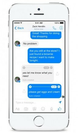 يختبر Facebook Messenger ميزة تحويل الصوت إلى نص.