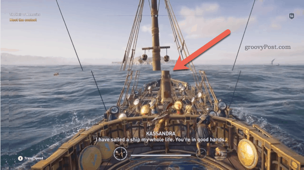 مثال على تمزيق الشاشة في Assassins Creed Odyssey