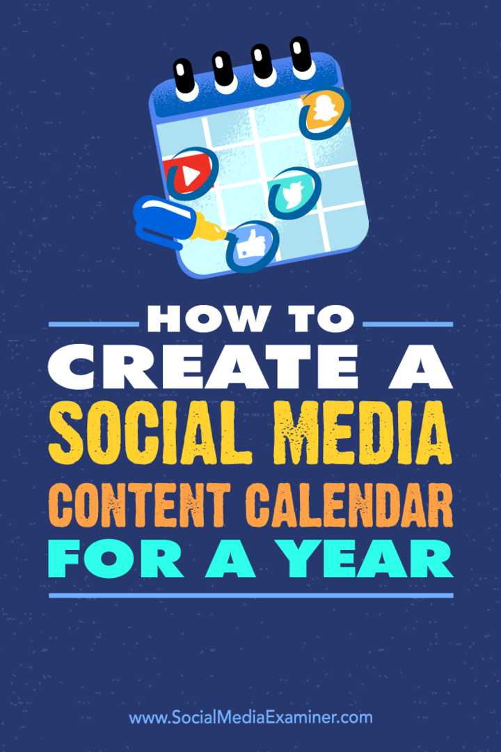 كيفية إنشاء تقويم محتوى الوسائط الاجتماعية لمدة عام بواسطة ليونارد كيم على ممتحن وسائل التواصل الاجتماعي.