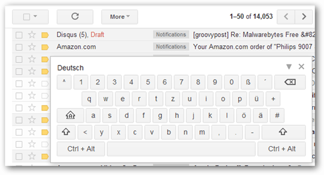 لوحة مفاتيح جوجل على الشاشة