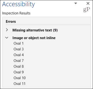 أخطاء Microsoft Office Accessibility Checker