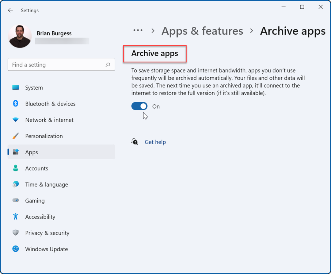 كيفية تمكين تطبيقات الأرشيف على Windows 11