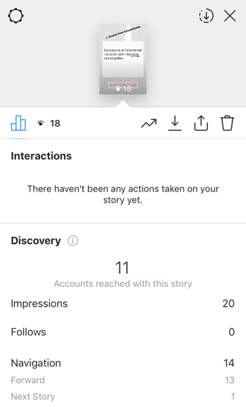 عرض بيانات العائد على الاستثمار لقصص Instagram ، الخطوة 9.
