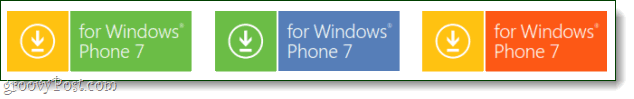 شعار Windows Phone 7 الزر الجديد