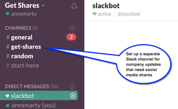 يتيح لك Slack إنشاء قنوات حتى تتمكن من تنظيم المحادثات لمجموعات مختلفة من الموظفين.