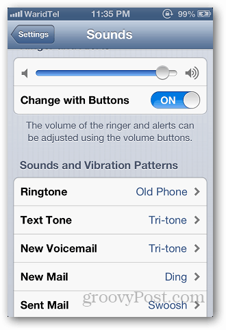 استخدم نغمة رنين مخصصة iPhone 2