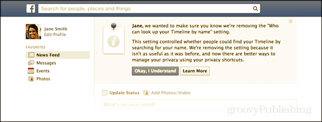 يزيل Facebook خيار الخصوصية لإخفاء الملف الشخصي من البحث