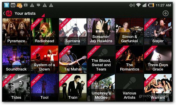 SongKick الآن لديه تطبيق Android