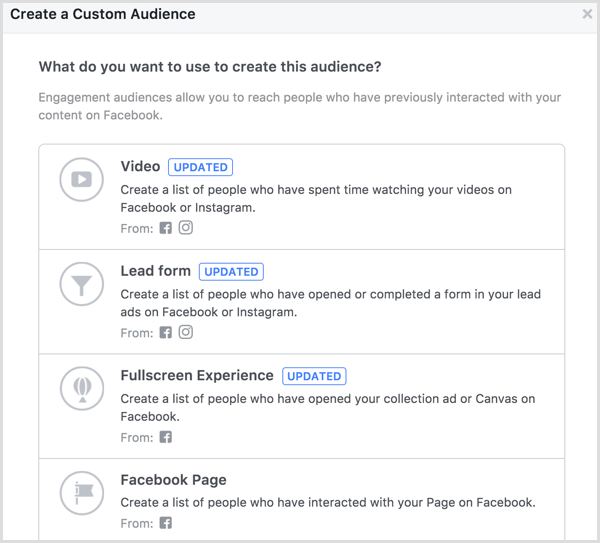 الفيسبوك خلق صفحة المشاركة جمهور مخصص