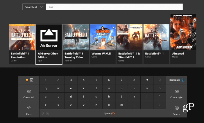 ابحث في AirServer Xbox Edition