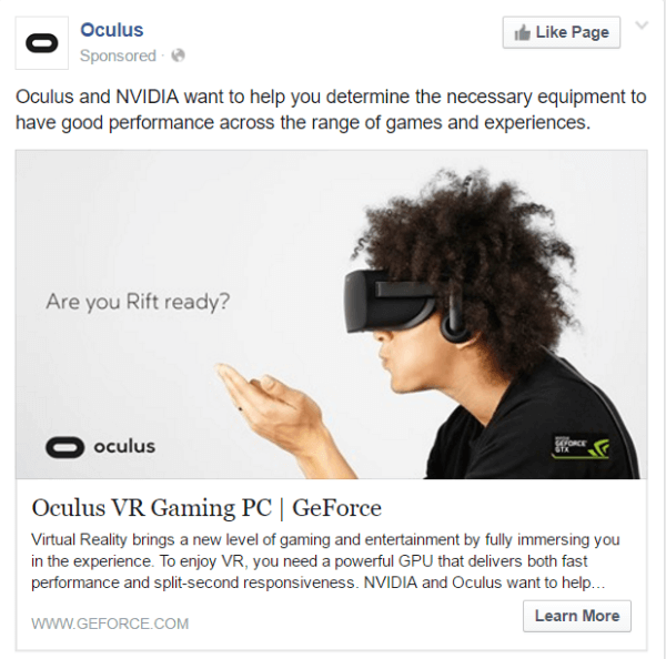 إطلاق منتج oculus