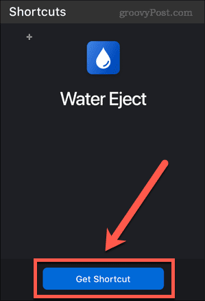 الحصول على اختصار iphone إخراج المياه