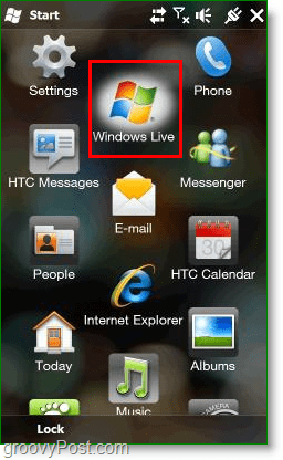حيث تظهر النوافذ على سطح مكتب Windows mobile