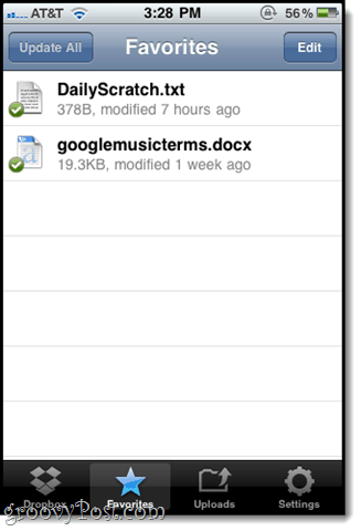 تطبيق Dropbox للجوّال iOS