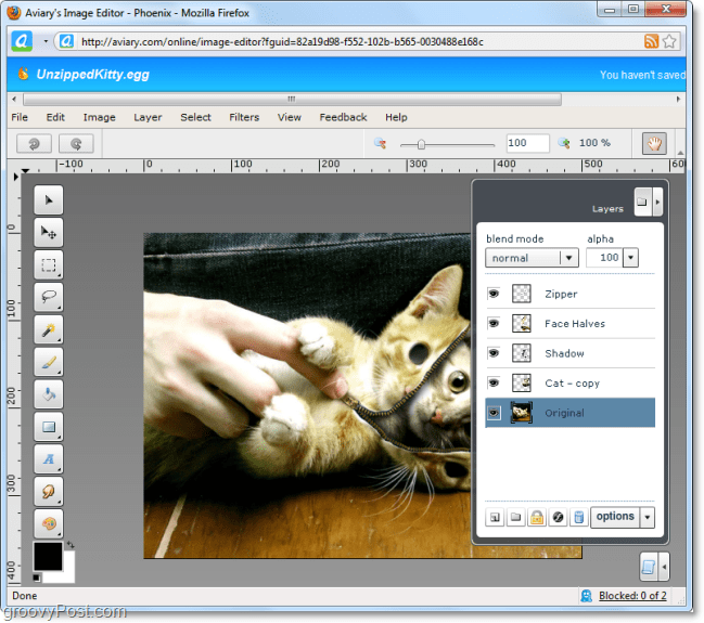 يتيح لك تطبيق الويب aviary phoenix القيام بأشياء مثل فوتوشوب على الويب