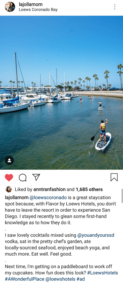 كيفية كتابة تعليق جذاب على Instagram ، مثال على طول التعليق المثالي مع فقرات متعددة بواسطة lajollamom