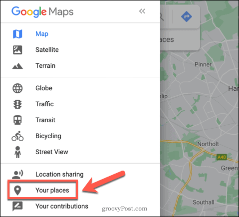 خرائط جوجل خيار الأماكن الخاصة بك