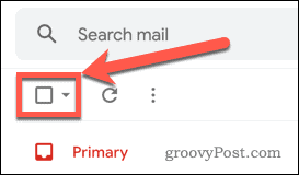 Gmail حدد زر البريد الإلكتروني