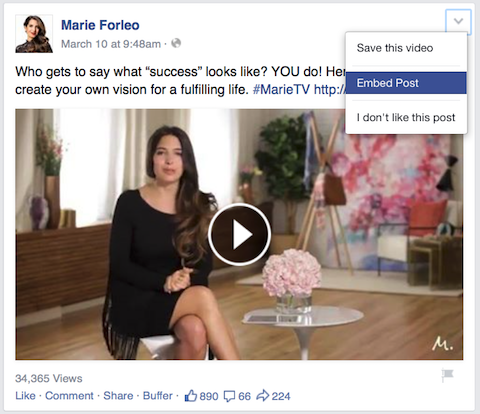 ماري فورليو فيديو الفيسبوك بوست