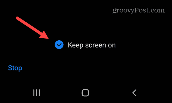 حافظ على الشاشة على Android