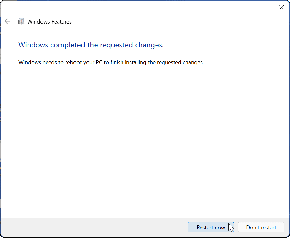 أعد تشغيل إعداد windows sandbox على Windows 11