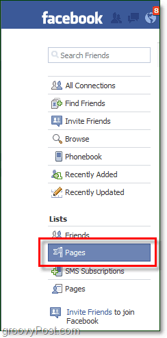 كيفية الوصول إلى قائمة صفحات الفيسبوك الخاصة بك