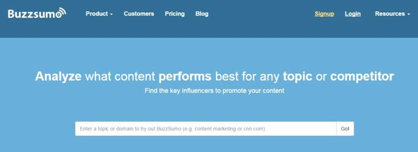 البحث buzzsumo