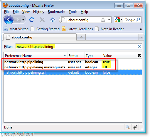 لقطة شاشة لمتصفح فايرفوكس - تمكين شبكة أنابيب فايرفوكس لزيادة سرعة تحميل الصفحة