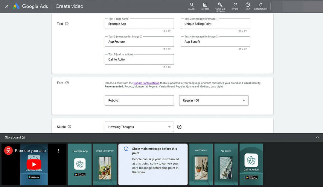 how-to-promotion-your-app-using-youtube-vertical-video-ads-using-google-ads-asset-library-template-storyboard-automated-tips-show-main-message-before-this-point- الخط الصوتي المسار المثال 8