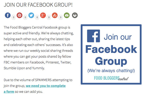 قم بدعوة زوار الموقع للانضمام إلى مجموعة Facebook الخاصة بك.