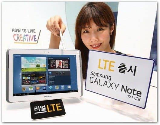 Samsung Galaxy Note 10.1 يحصل على إصدار LTE ، فقط في كوريا
