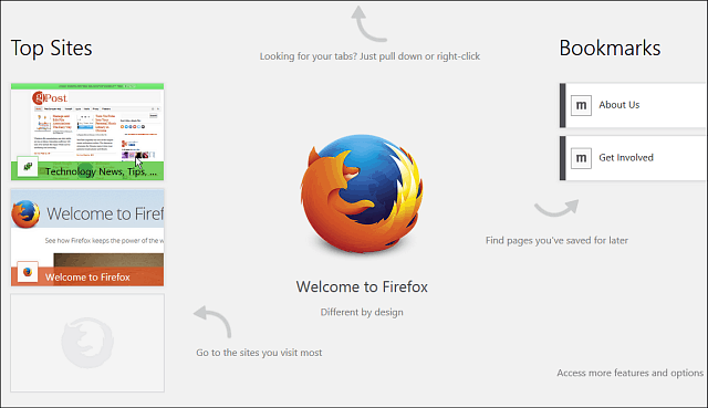 يتوفر Firefox لنظام التشغيل Windows 8 Touch Beta للاختبار العام