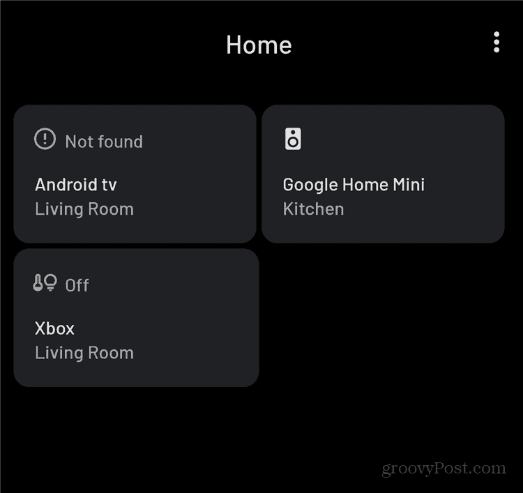 ضوابط Android Smart Home الرئيسية