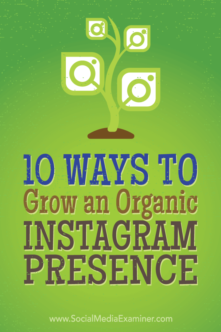 10 طرق لتنمية وجود عضوي في Instagram: ممتحن وسائل التواصل الاجتماعي