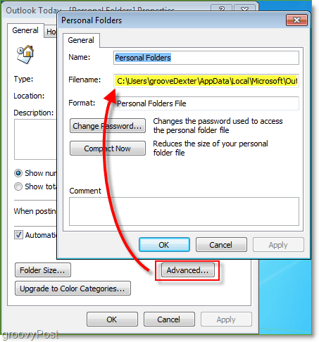 كيفية العثور على ملف Microsoft Outlook .PST