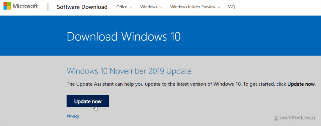 كيفية تثبيت تحديث Windows 10 الإصدار 1909 نوفمبر 2019