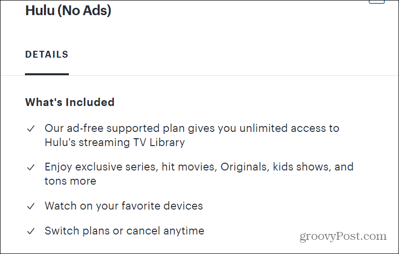 Hulu لا توجد خطة إعلانات