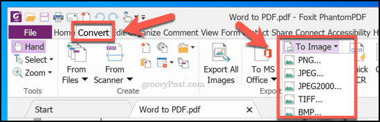 تحويل PDF إلى صورة باستخدام PhantomPDF