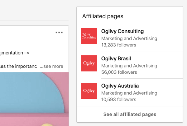 صفحات شركة LinkedIn التابعة لـ Ogilvy.