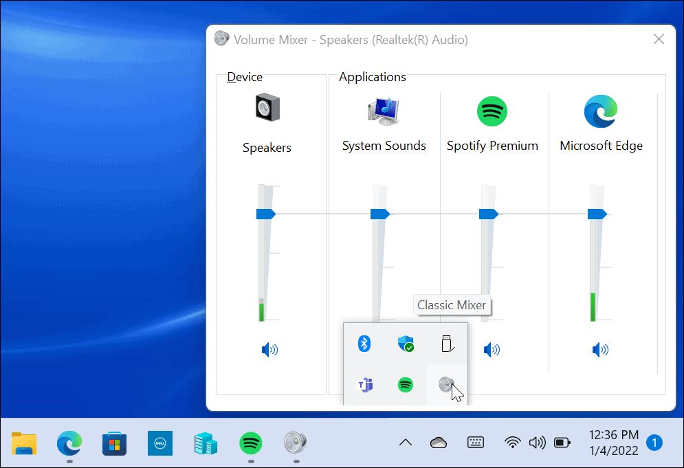 استعادة Classic Volume Mixer في Windows 11