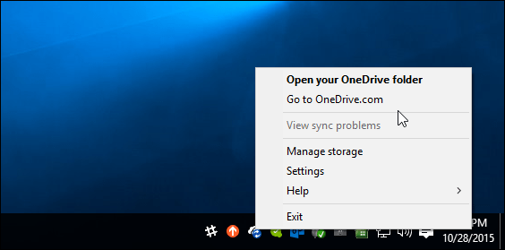 2 شريط مهام OneDrive
